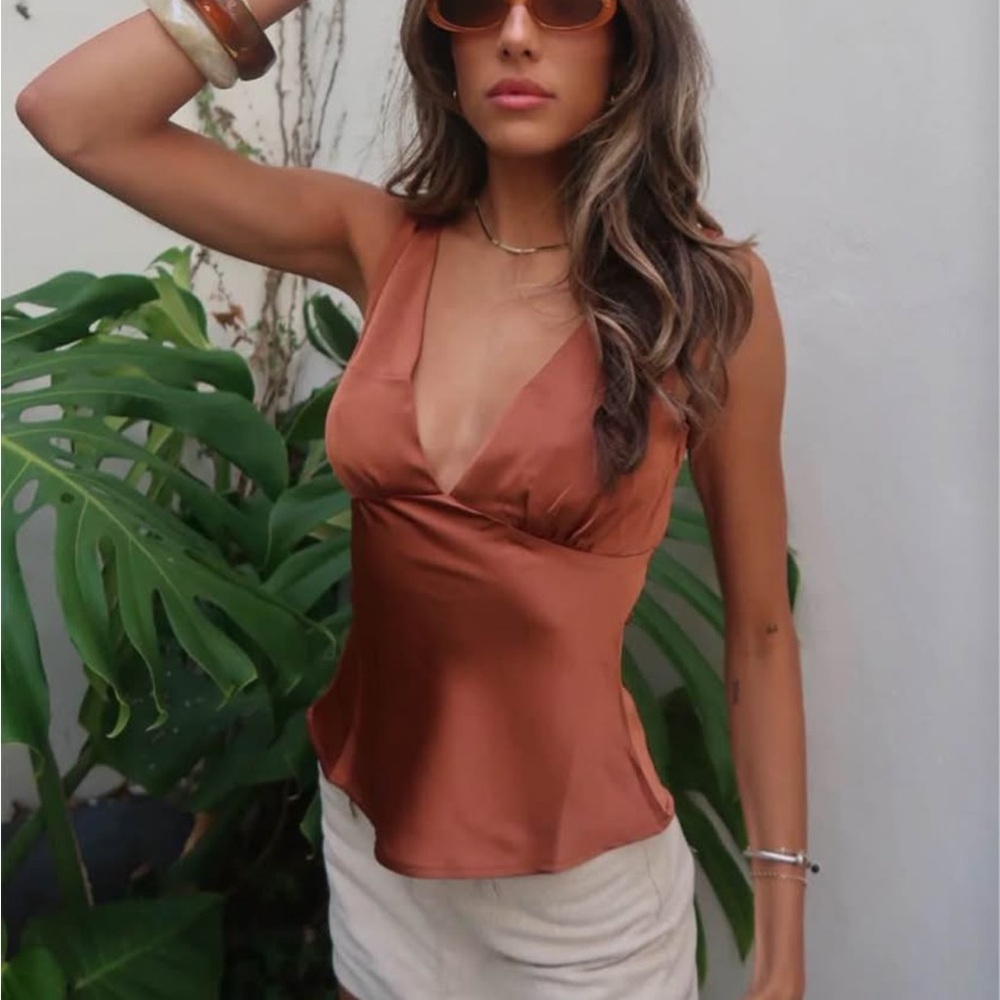 Elegant Brown Women's Top